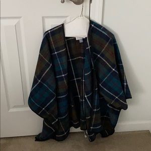 Plaid blanket sweater